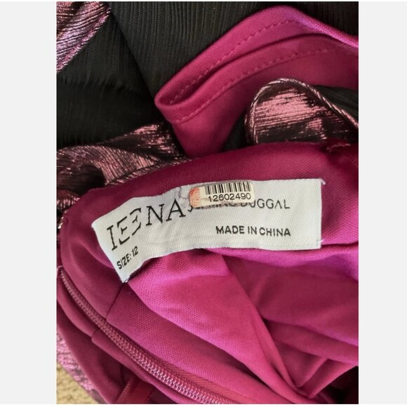 Ieena for Mac Duggal Ruffle Pleated Metallic Gown *READ FLAW* - Picture 7 of 10